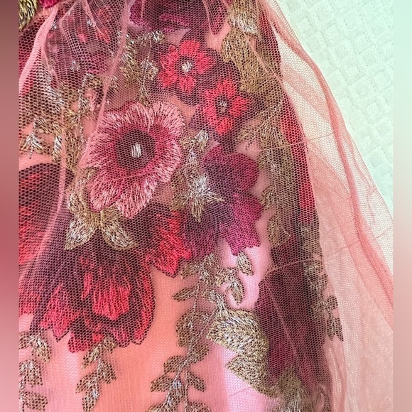 Marchesa Notte Rose Throw Embroideed Dress - Picture 16 of 16